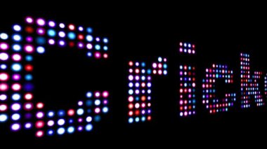 Siyah üzerine cırcır böceği renkli yazı