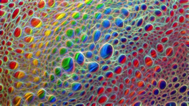 Elementos fractais abstratos vermelhos, azuis e verdes — Vídeo de Stock