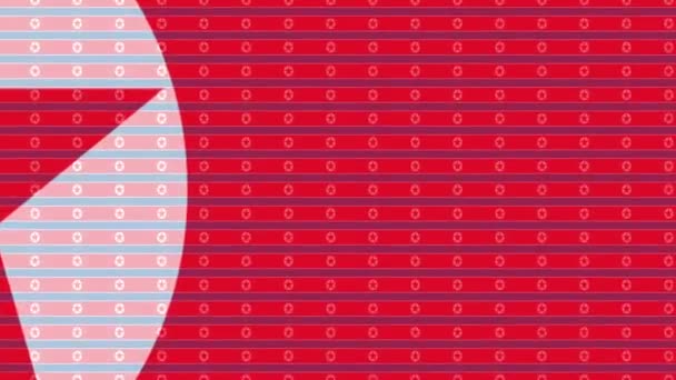 Drapeau Corée du Nord sur zoom infini 