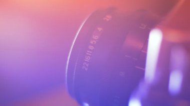 Vintage Film Kamerasının Merceğinin Yakın Çekimi