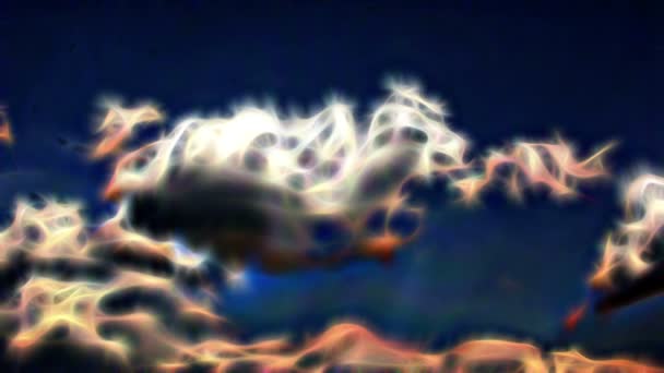 抽象的运动云分形背景 — 图库视频影像