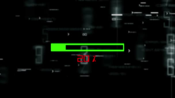 Barra de progresso de recessão em fundo digital — Vídeo de Stock