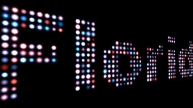 Florida renkli yazı üzerine siyah