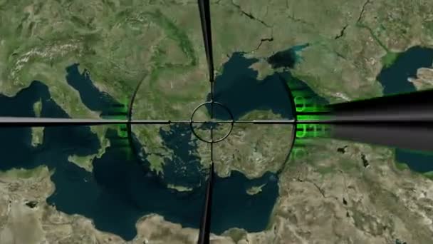 Istanbul op kaart raken doel — Stockvideo