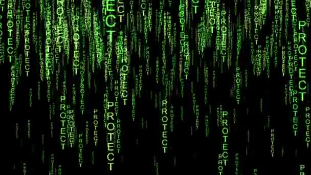 Bescherm gegevens online code matrix stijl concept — Stockvideo