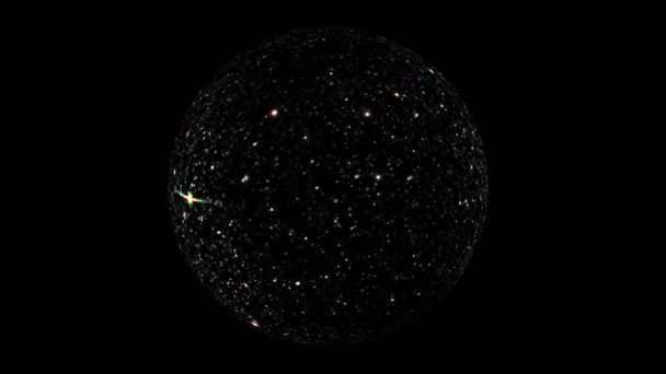 星とサイバー空間ネットワークスフィア — ストック動画