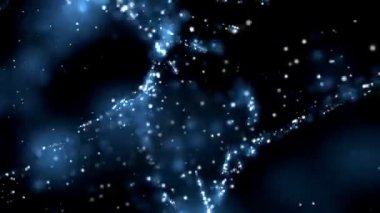 Parçacıklar Mavi Toz Soyut Işık Bokeh Hareketi