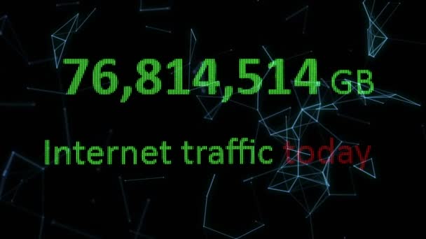 Bugün GB 'de internet trafiği — Stok video