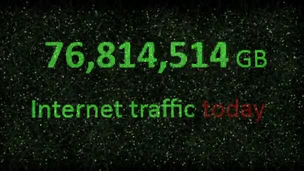 Интернет трафик сегодня в ГБ — стоковое видео