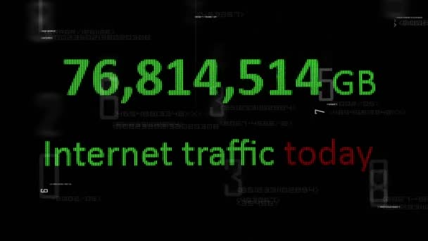 Интернет трафик сегодня в ГБ — стоковое видео