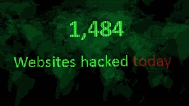 Взлом вредоносных сайтов кибербезопасности — стоковое видео