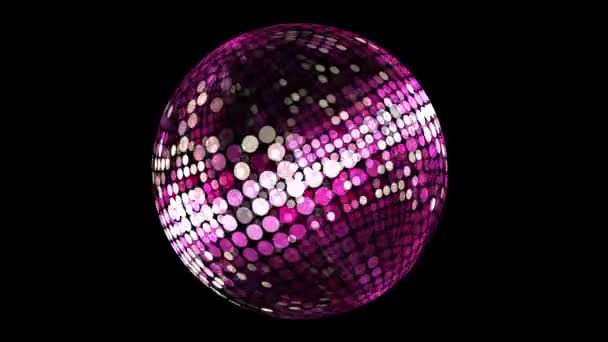 Disco paarse bal — Stockvideo