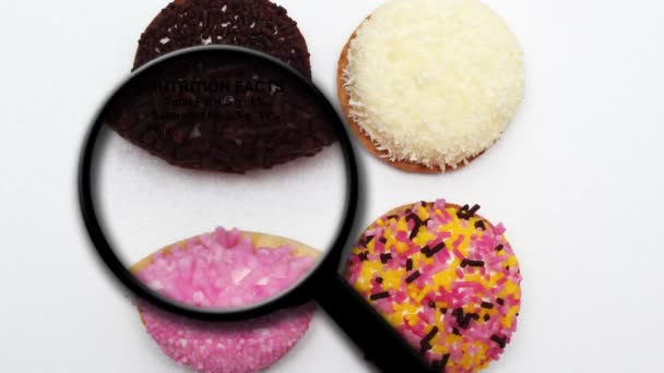クッキーに関する栄養の事実 — ストック動画