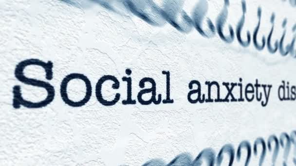 Transtorno de ansiedade social — Vídeo de Stock