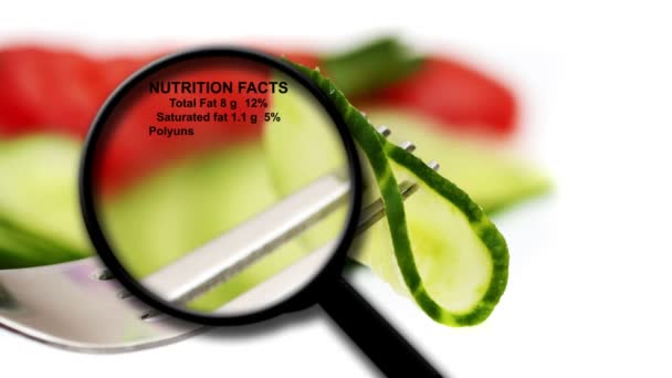 Verduras información nutricional — Vídeo de stock