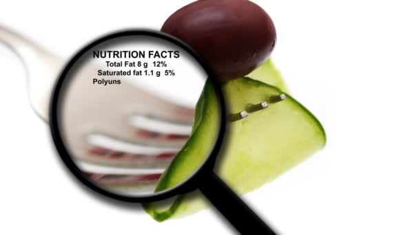 Factos nutricionais do pepino — Vídeo de Stock