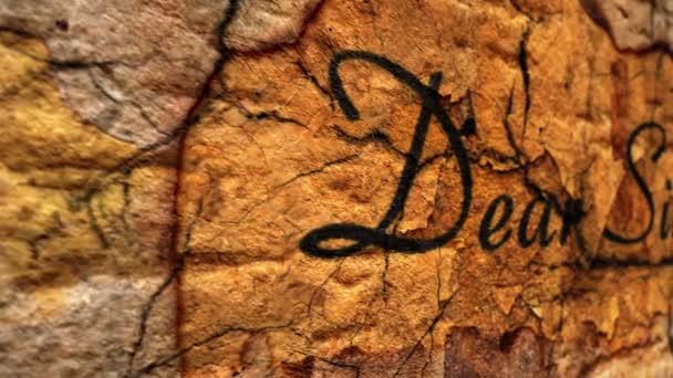 Cher monsieur, texte sur fond de grunge 