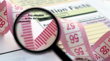 Beslenme bilgileri üzerine büyüteç