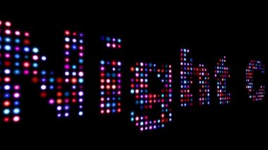 Gece kulübü renkli yazı siyah üzerine