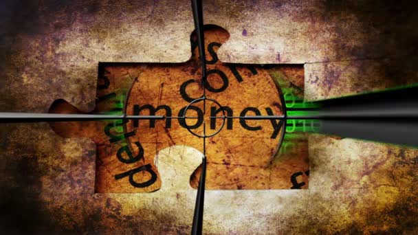 Objetivo en concepto de dinero en línea — Vídeo de stock