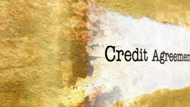 Contratto di credito — Video Stock