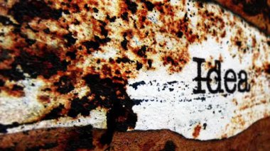 Grunge arkaplanı üzerine fikir metni
