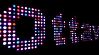 Ottawa renkli yazı üzerine siyah