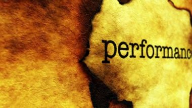 Kağıt deliğinde performans metni