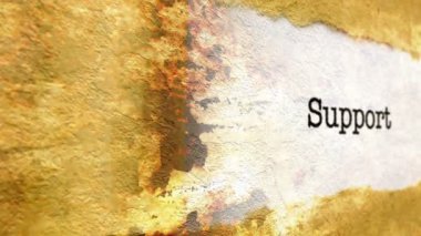 Grunge arkaplanındaki metni destekle