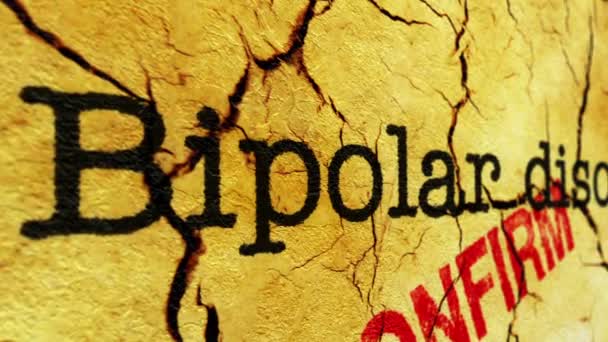 Bipolär sjukdom bekräftad — Stockvideo