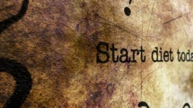 Bugün diyete başla grunge konsepti