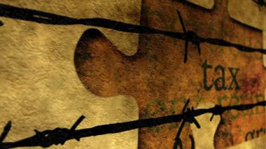 Dikenli tele karşı vergi bulmacası kavramı