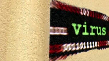 Kağıt deliğinde virüs metni