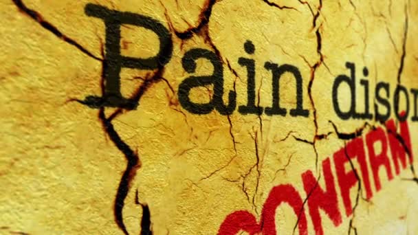 Trastorno del dolor confirmar — Vídeo de stock