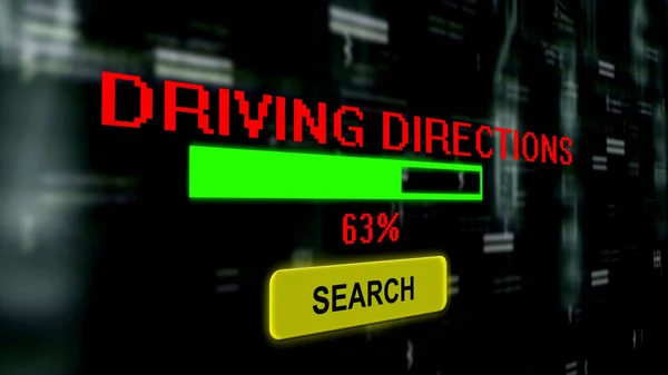 Search Driving Directions Progress Bar — Stock Photo, Image