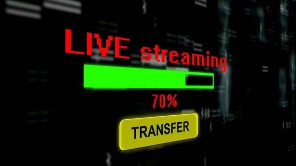 Search Live Streaming Progress Bar — Stock Photo, Image