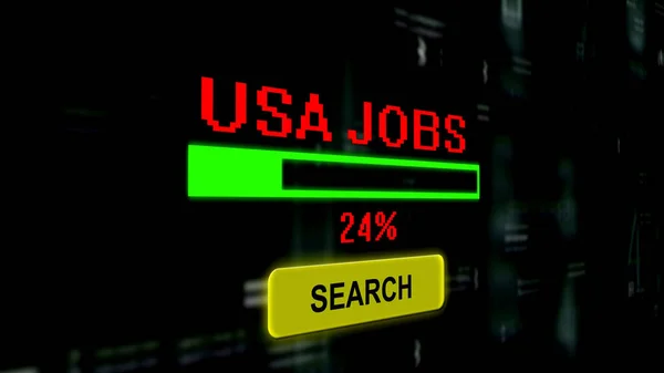 Zoek Naar Jobs Online Voortgangsbalk — Stockfoto