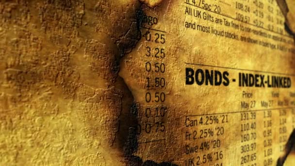 Bonds index grunge concept — Stock video