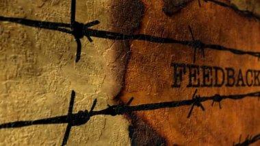 Dikenli tele karşı geri bildirim metni