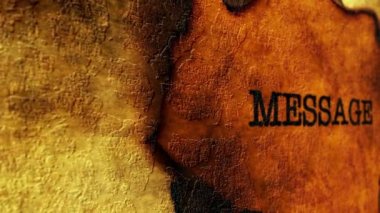 Kağıt deliğinde mesaj metni