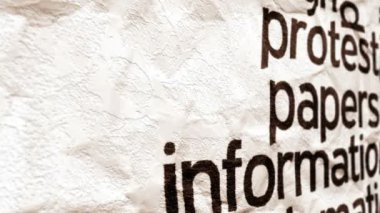 Protesto ve bilgi grunge kavramı