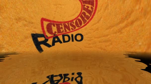 Radio zensierte Text Grunge Konzept — Stockvideo