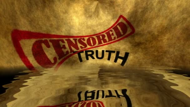 Істина цензурований текст гранж концепції — стокове відео
