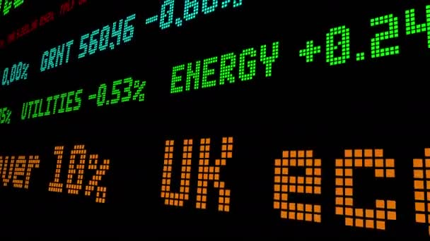 Storbritannien ekonomi att sjunka över 10 procent aktieklocka — Stockvideo