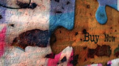 Şimdi grunge puzzle konseptini al