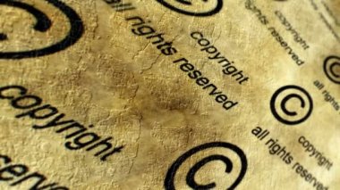 Telif Hakları grunge kavramı