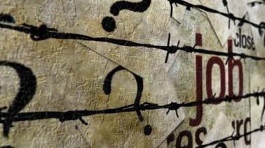 Yasak iş grunge konsepti