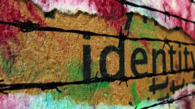 Kimlik ve dikenli tel konsepti