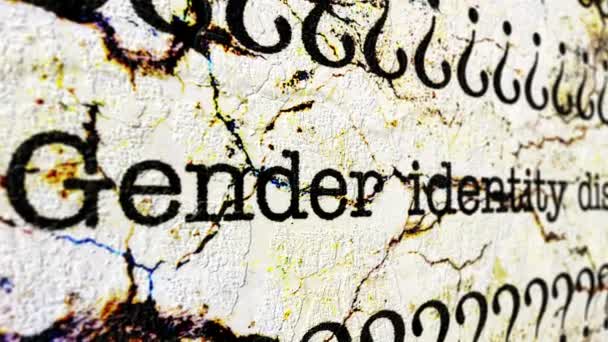 Концепция гранжа гендерной идентичности — стоковое видео