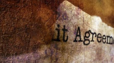 Kağıt deliği üzerinde anlaşma metni